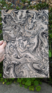 3/4 oz Marbled Veg Tan Leather Panel 11x16