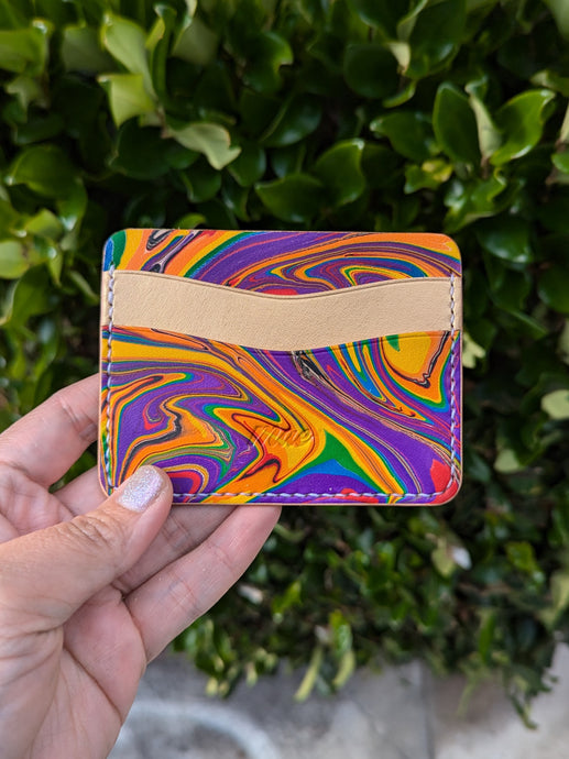 5-Pocket Marble Dyed Card Case