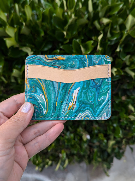 5-Pocket Marble Dyed Card Case