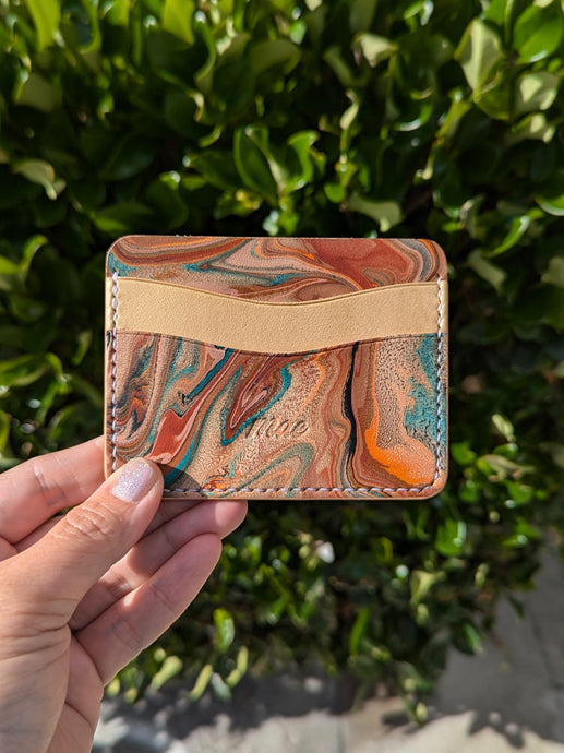 5-Pocket Marble Dyed Card Case