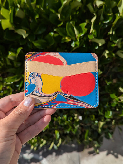 5-Pocket Marble Dyed Card Case