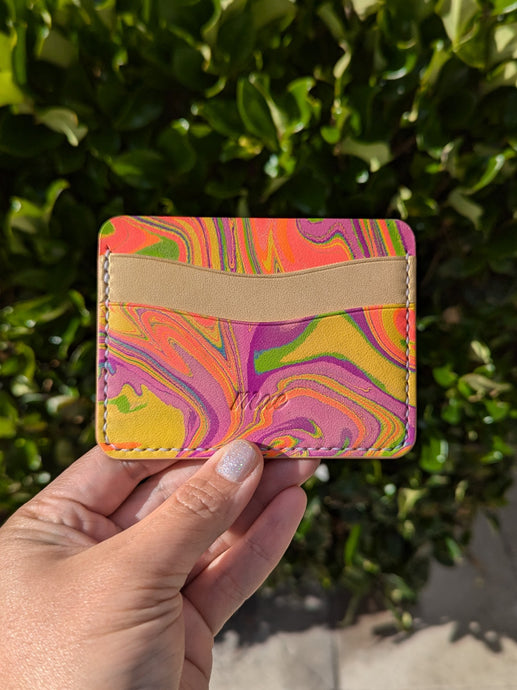 5-Pocket Marble Dyed Card Case