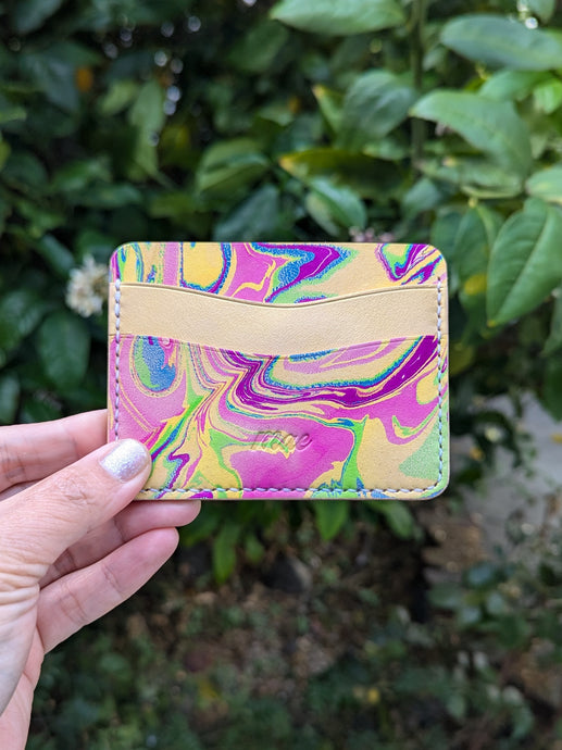 5-Pocket Marble Dyed Card Case