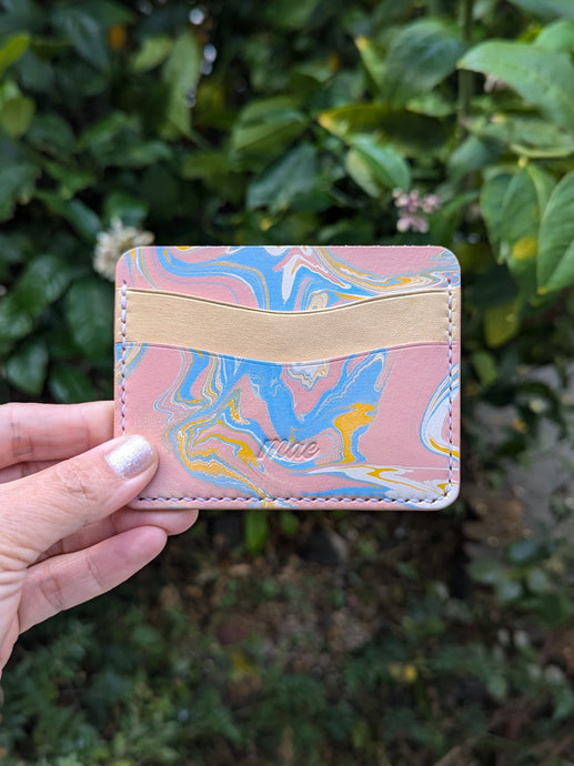 5-Pocket Marble Dyed Card Case